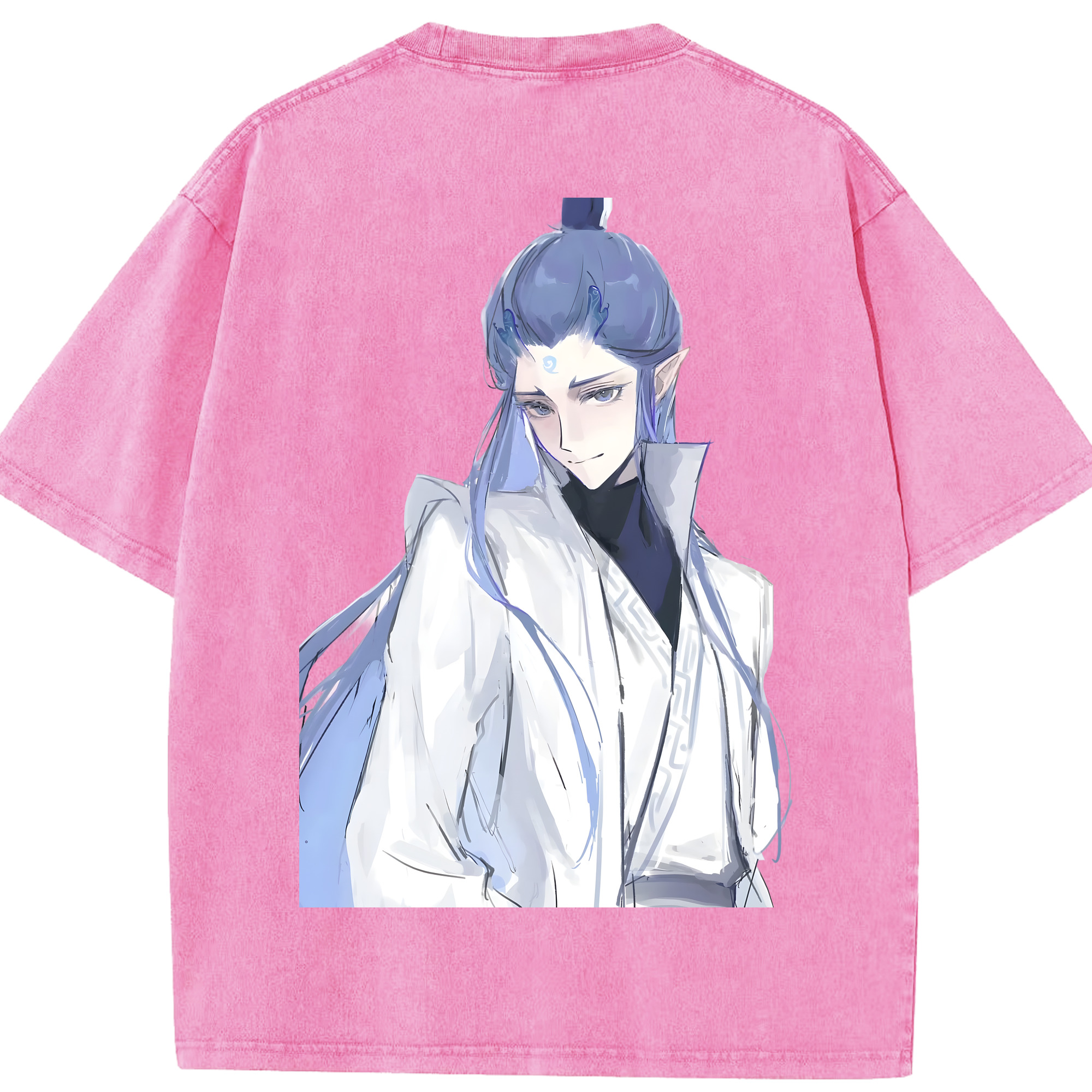 （画像用） Ne Zha 2 ナタ 魔童の大暴れ 綿100% ヴィンテージ風 半袖Tシャツ（背面プリント）